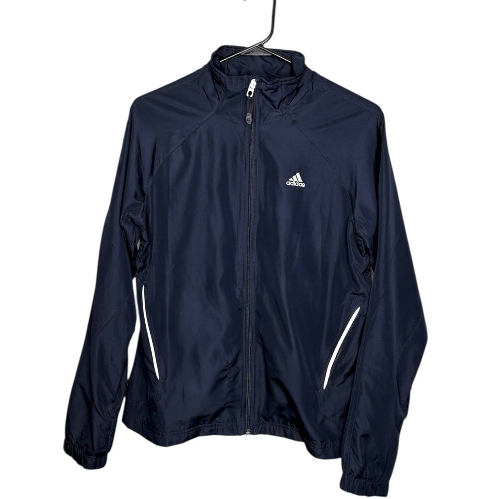 Adidas Track Jacket Long Sleeve Lightweight Navy Blue  Medium